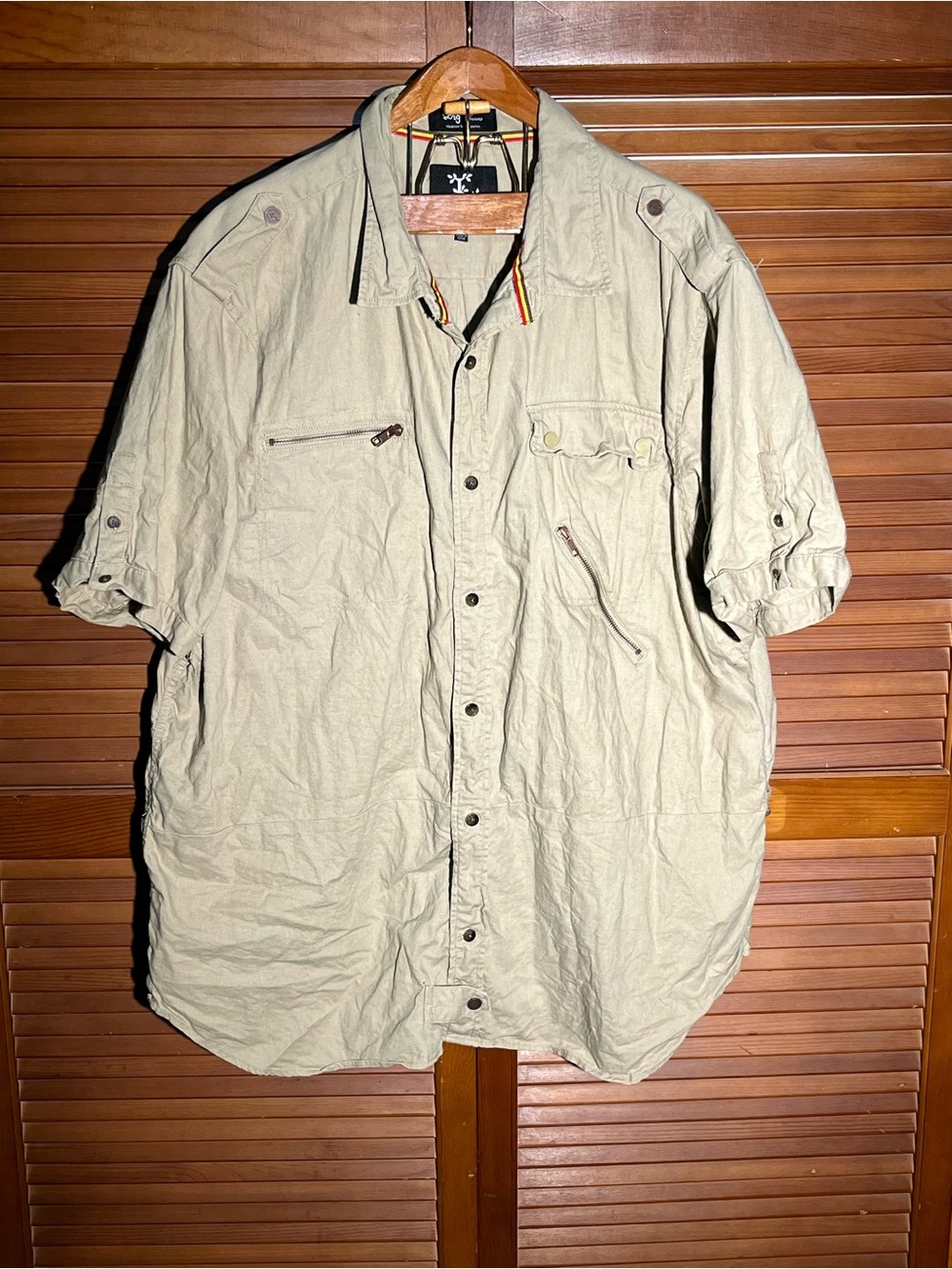 Light Beige Men's Short-Sleeve
